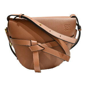 LOEWE Gate Leather Bag Brown Leather Shoulder Crossbody Classic